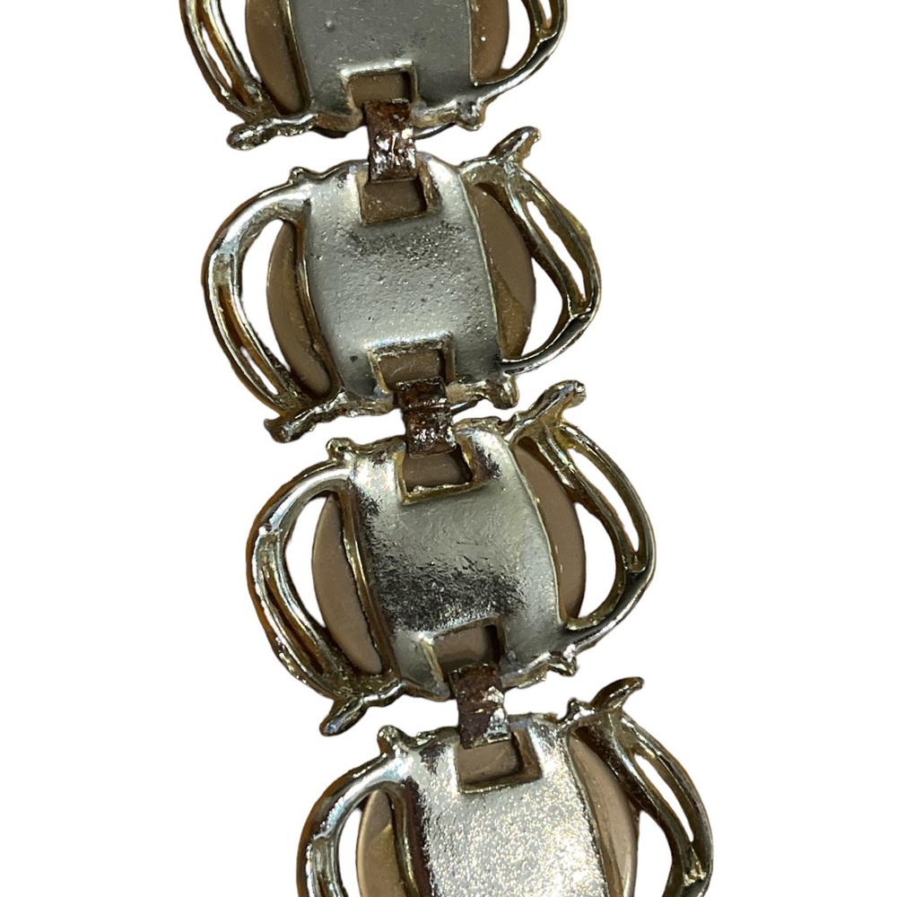Vintage Coro Gold Tone Brown Thermoset Necklace, Earrings, and Bracelet Set - Picture 8 of 8